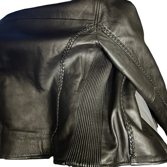 Milwaukee Motorcycle Jacket Women's Size M Black With Braided Detail Thinsulate - Picture 8 of 9